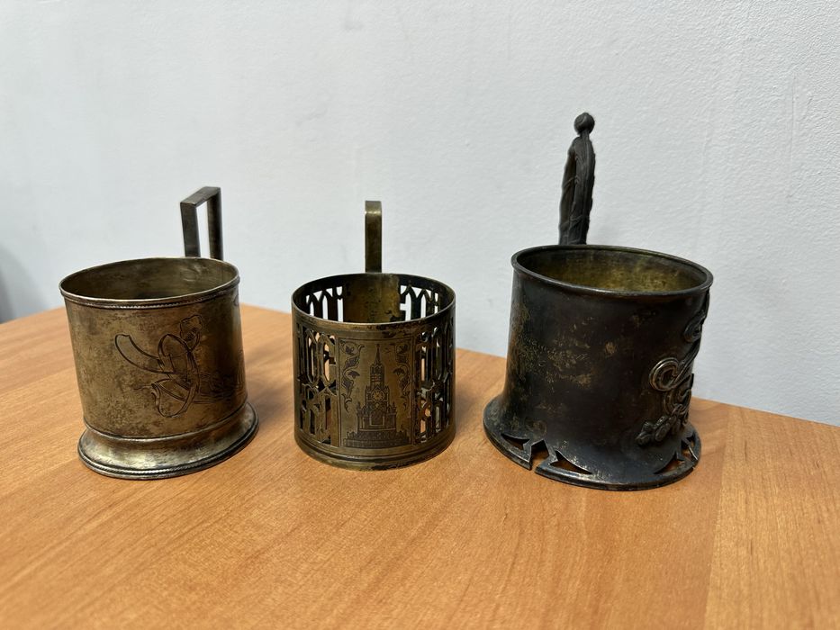 Подстаканники серебряные 875 и 84 проба