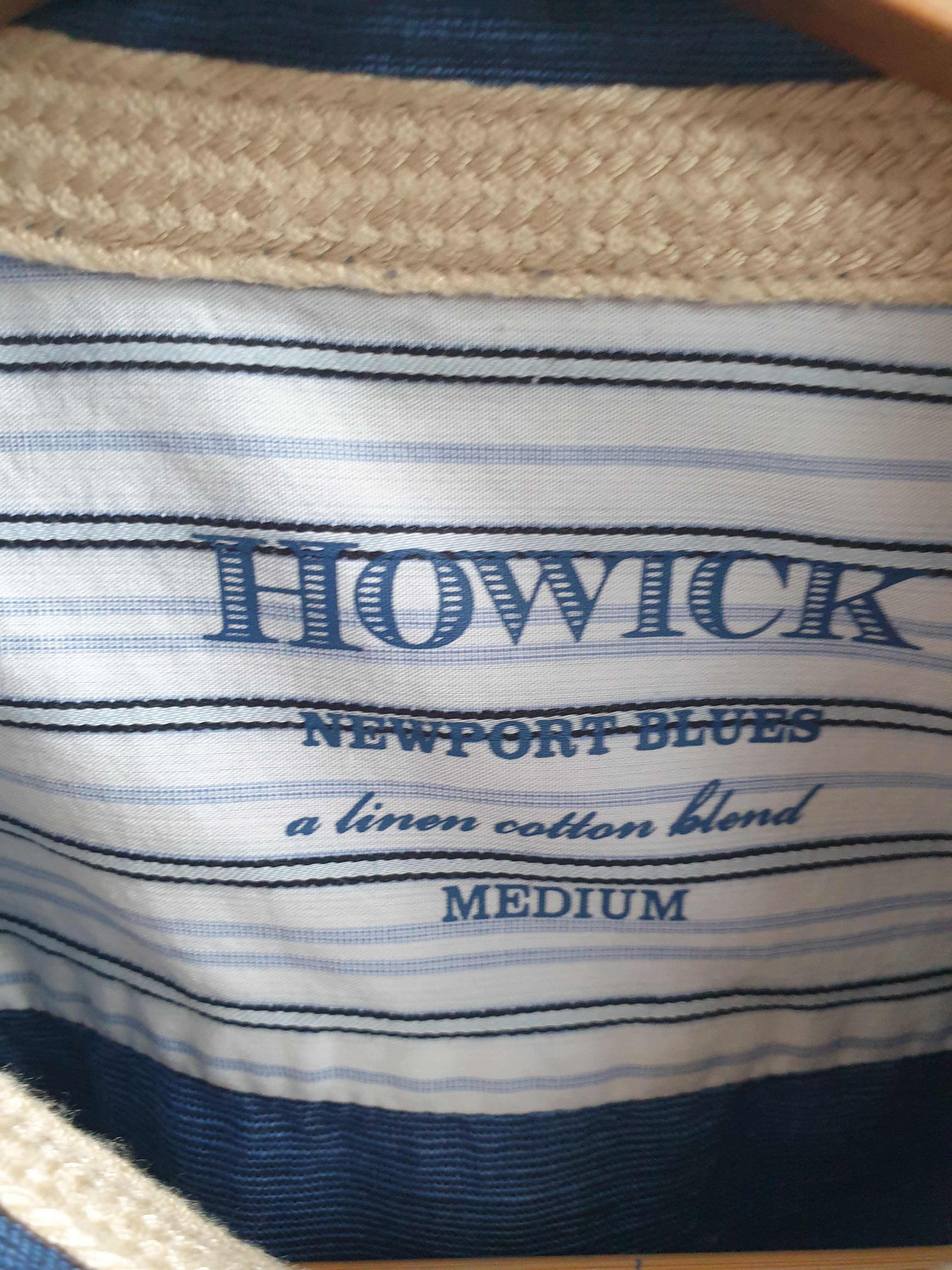 Granatowa lniana koszula Howick premium M