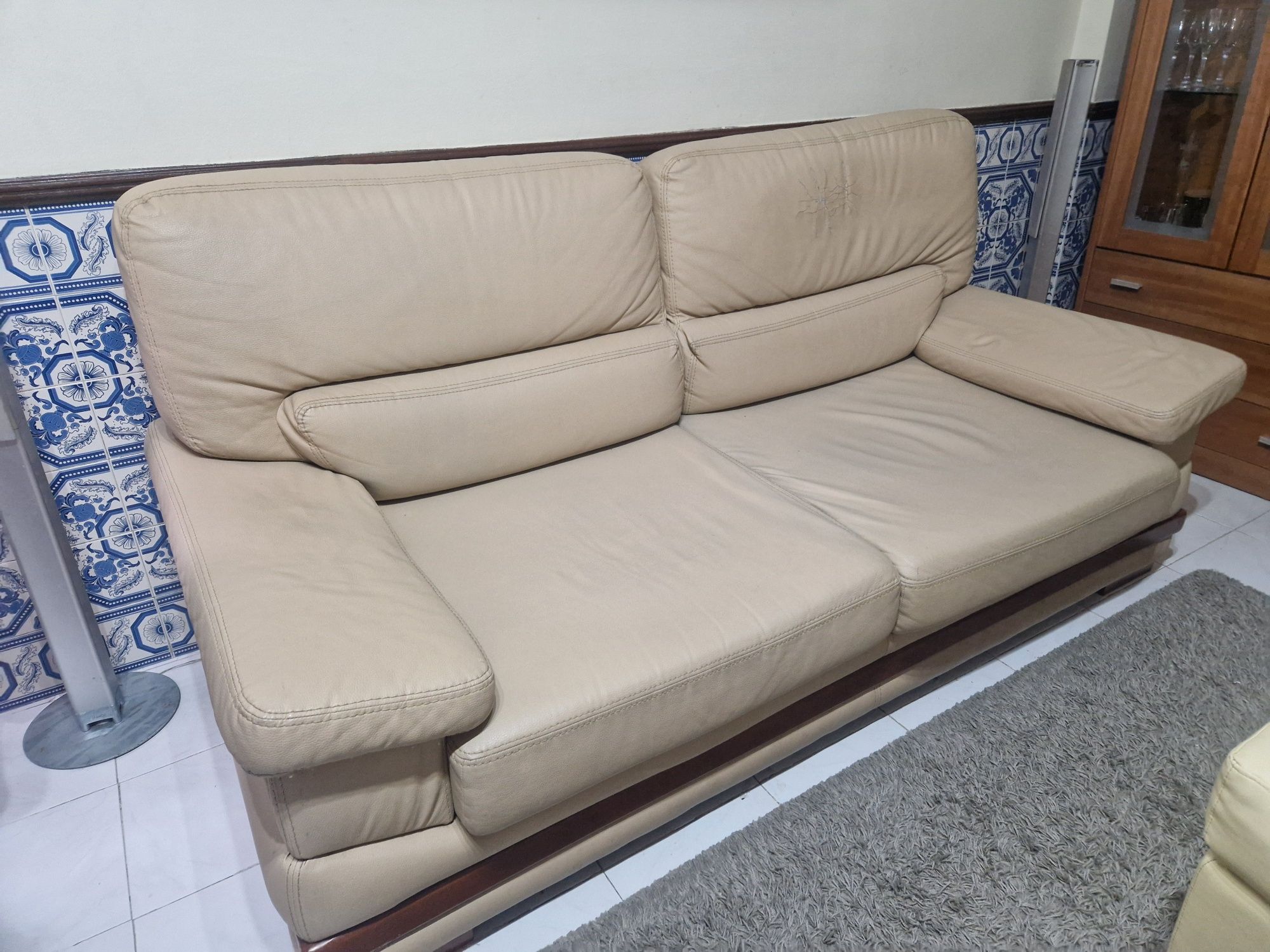 Sofá Pele 2 lugares