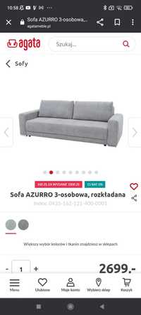 Sofa  kanapa Azurro z Agata meble używana