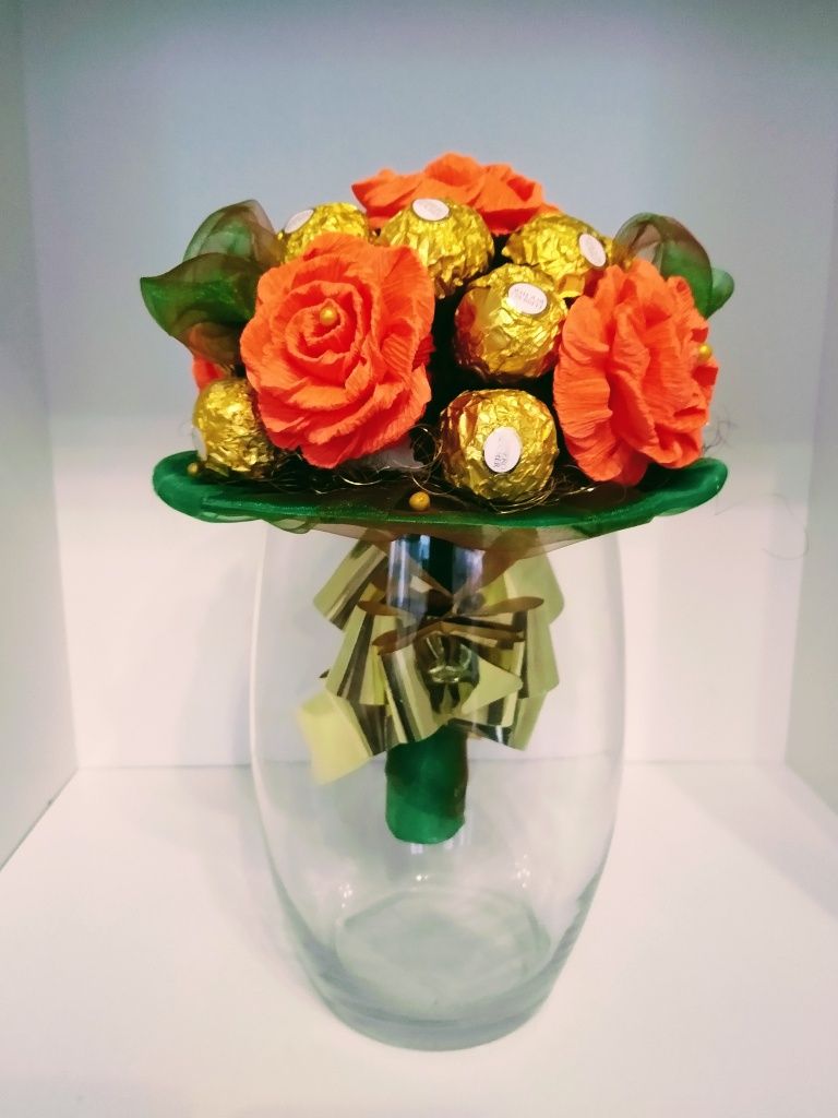 Bukiet z Ferrero Rocher Pierwsza Komunia