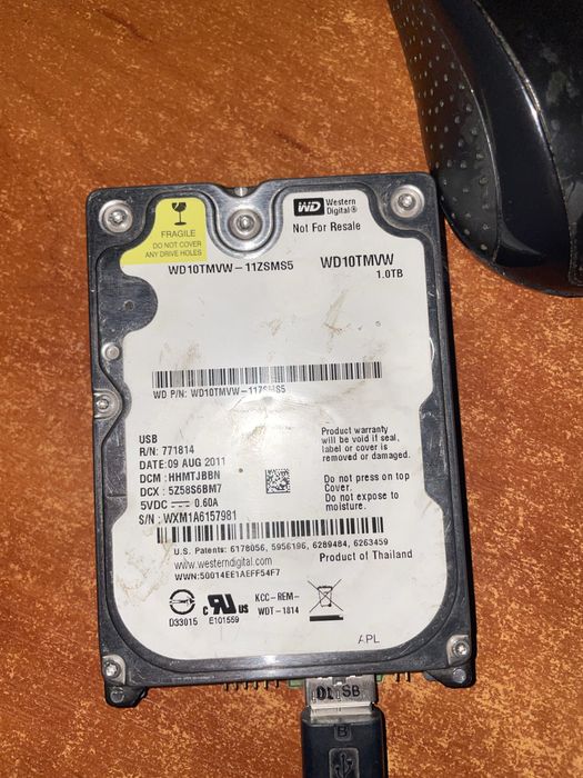 Жорстикй диск western digital 1tb usb