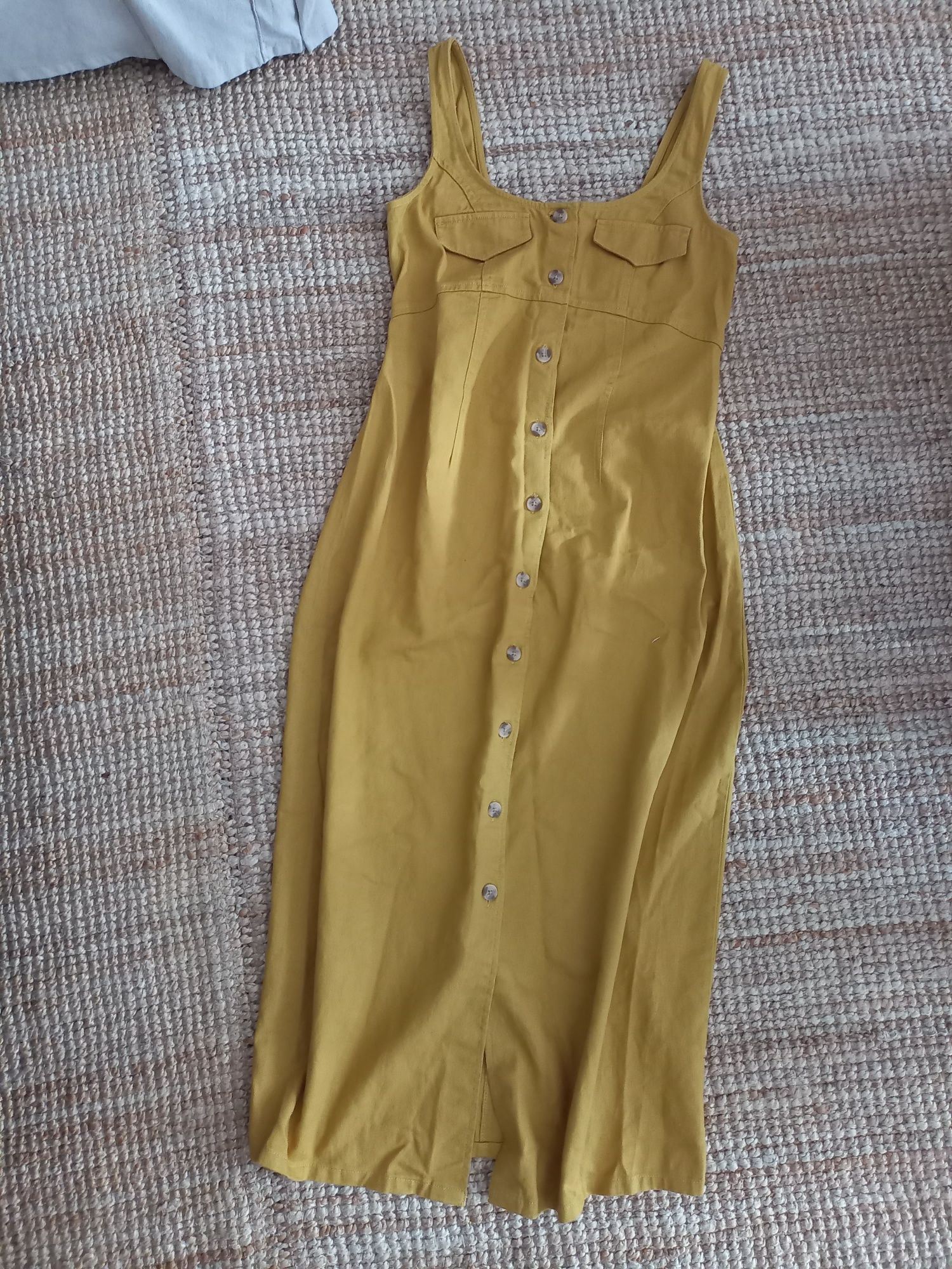 Sukienka ciążowa Asos XS/S musztardowa