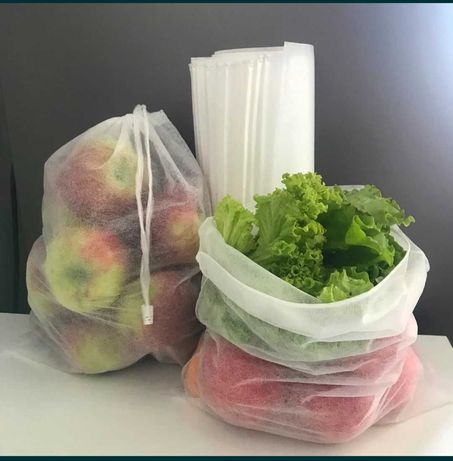 Экомешочки набор- 10 шт 30*38 см / эко мешочки для овощей и фруктов /