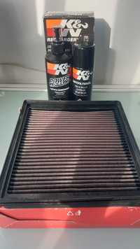 Filtro ar kn com kit  limpeza (33-2990 bmw f )