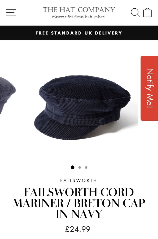 Вельветова кепка кепі mariner cord cap кепи navy нави наві failsworth
