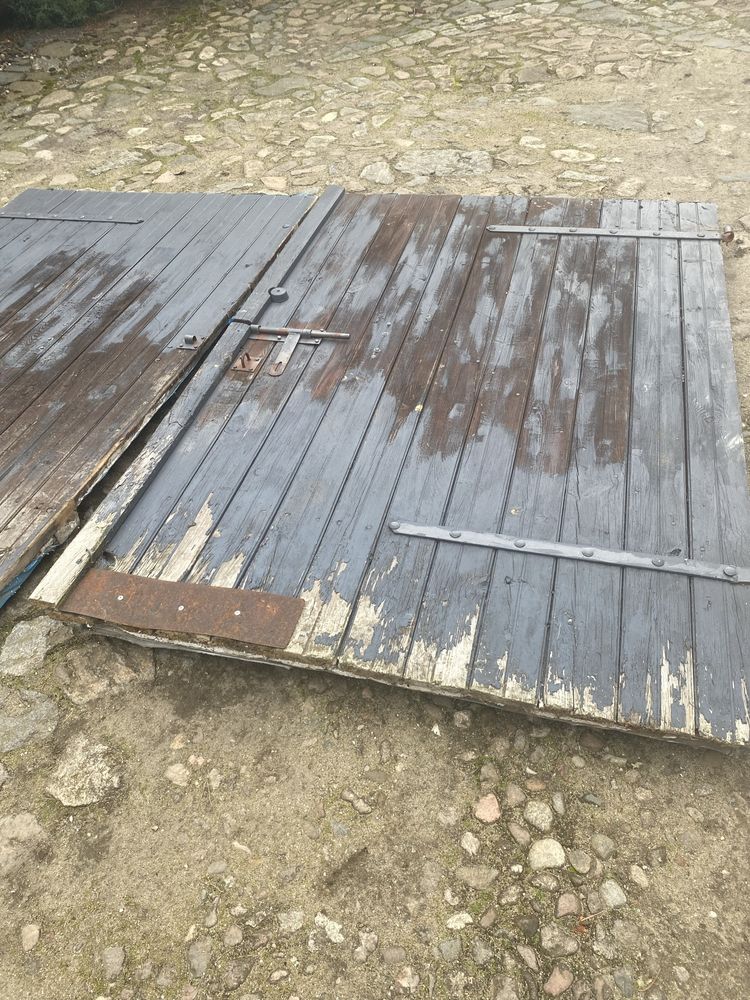 Brama garażowa drewniana wys.210 cm szer 2*140cm