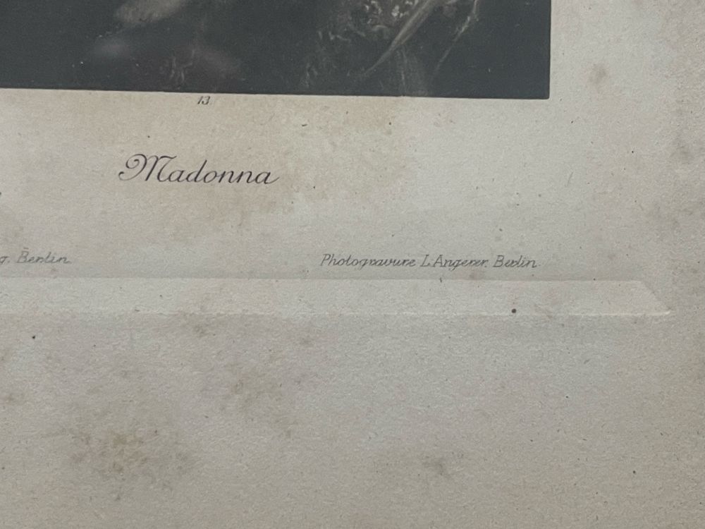 E. Czech Stary Obraz Grafika Sygnowany