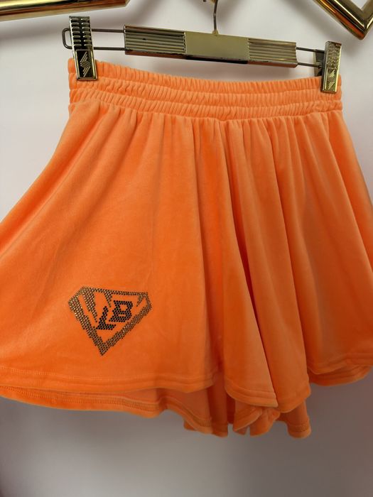 Dres Lola Bianka komplet welurowy pomarańczowy