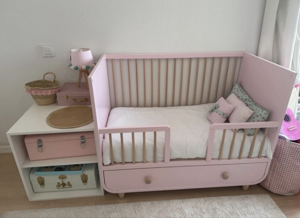 Berço ikea Myllra e colchão ecus care