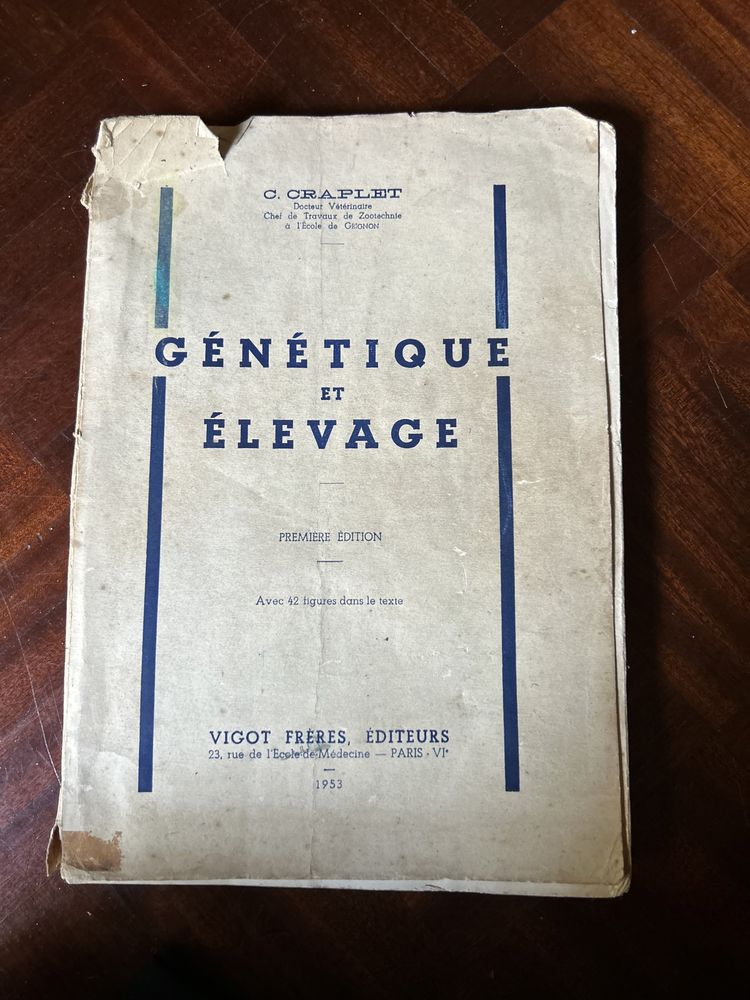 Genetique et Élevage: Primeira edição 1953