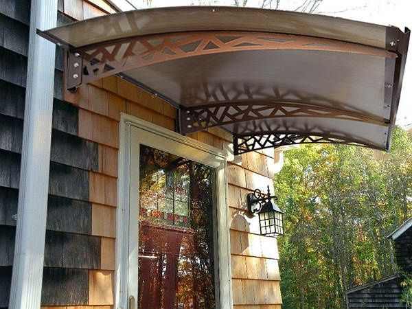 Навіс полікарбонатний захист дизайн двері вікна