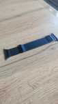 Pasek 22mm Apple watch 5 6 7 44mm 45mm metalowy stal blue niebieski
