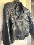 blusão motard couro