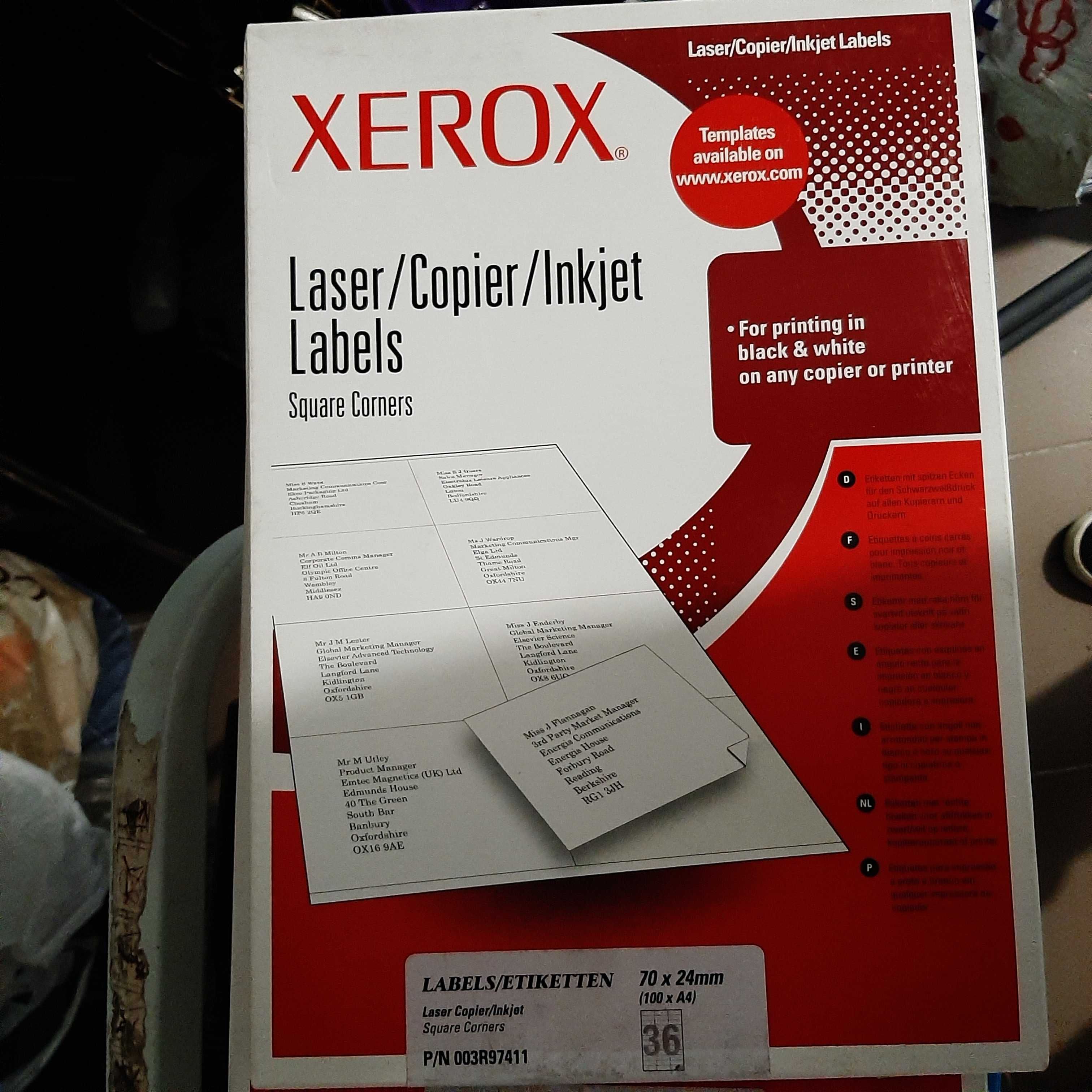 Етикетка самоклеюча Xerox Label 003R974 **