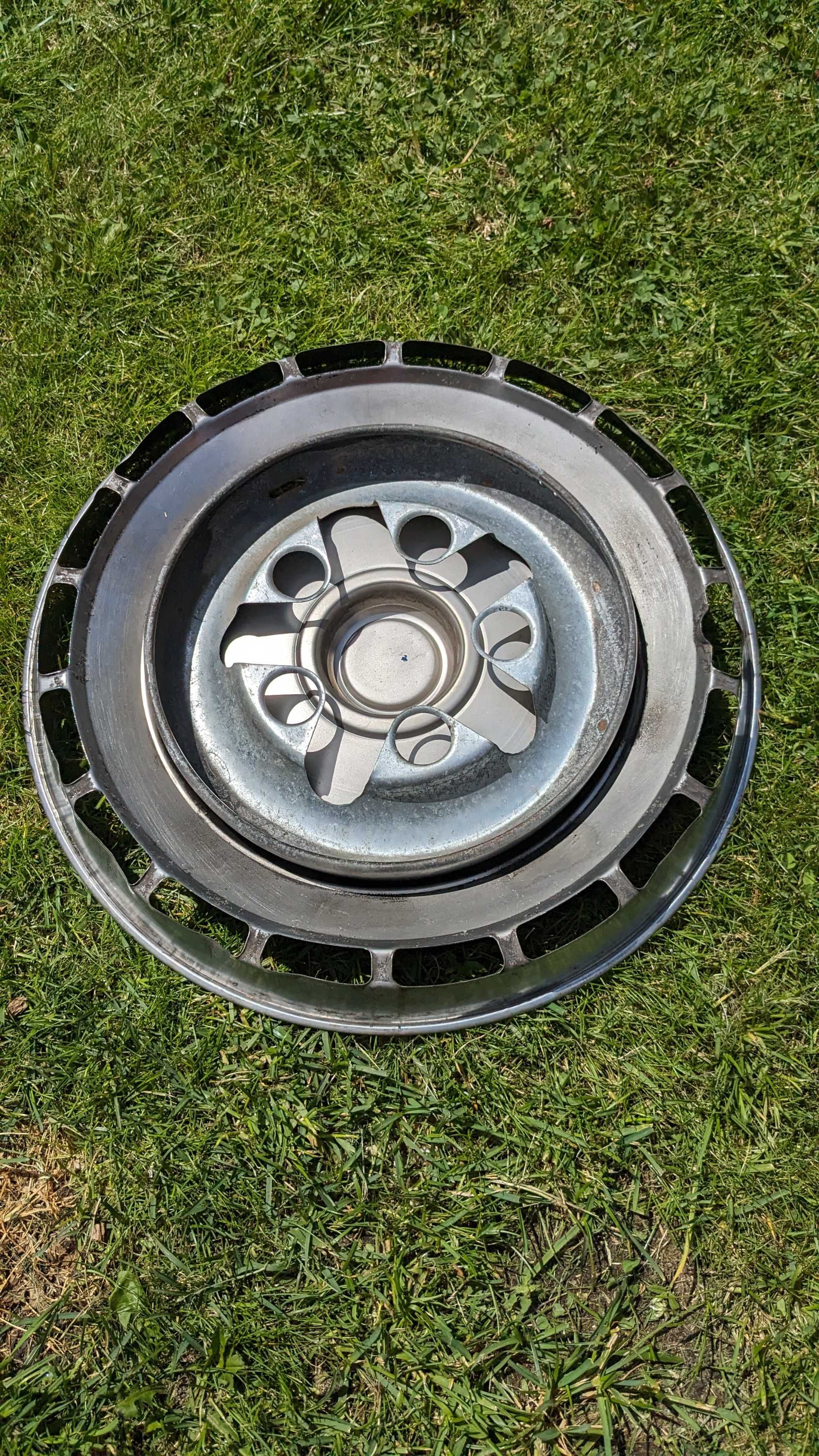 Kołpaki Chromowane 4x sztuki Retro PRL Vintage - Stal Chrome Połysk