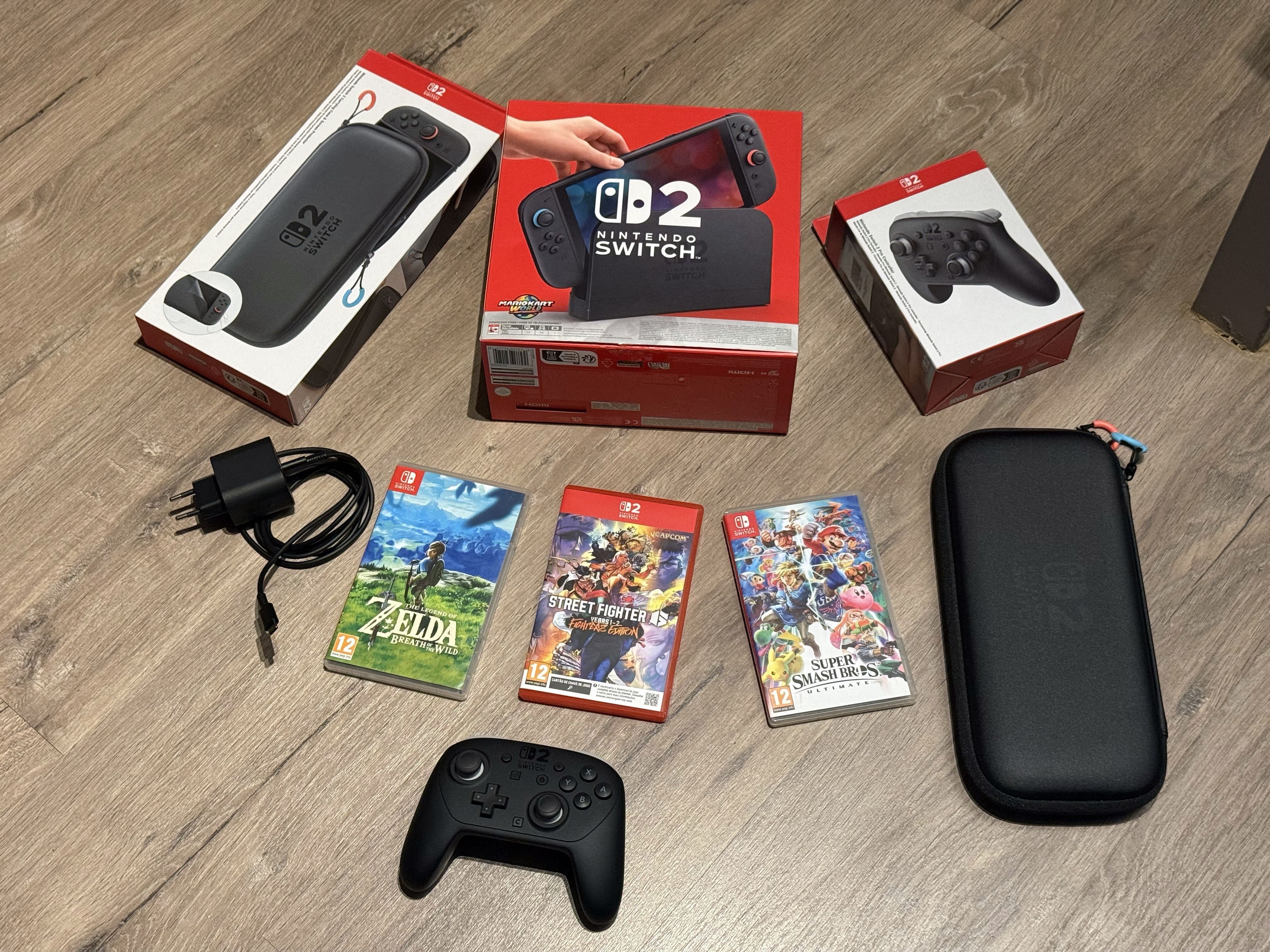 Nintendo Switch 2 + Comando Pro 2 + 3 jogos