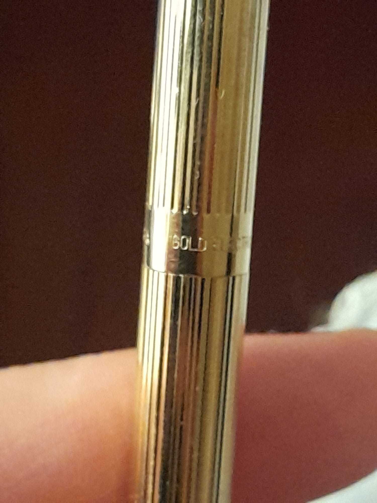 Caneta esferográfica Parker vintage ouro 23K galvanizado