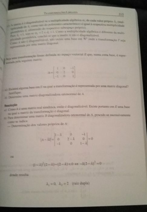 Álgebra Linear: Exercícios e aplicações