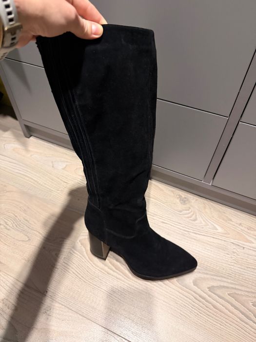 Жіночі сапоги зимові замша