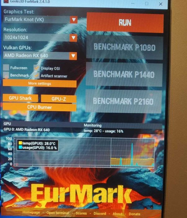 Ігрова низькопрофільна відеокарта RX640 gddr5 128bit 4Gb 1DP 2MDPLPssf