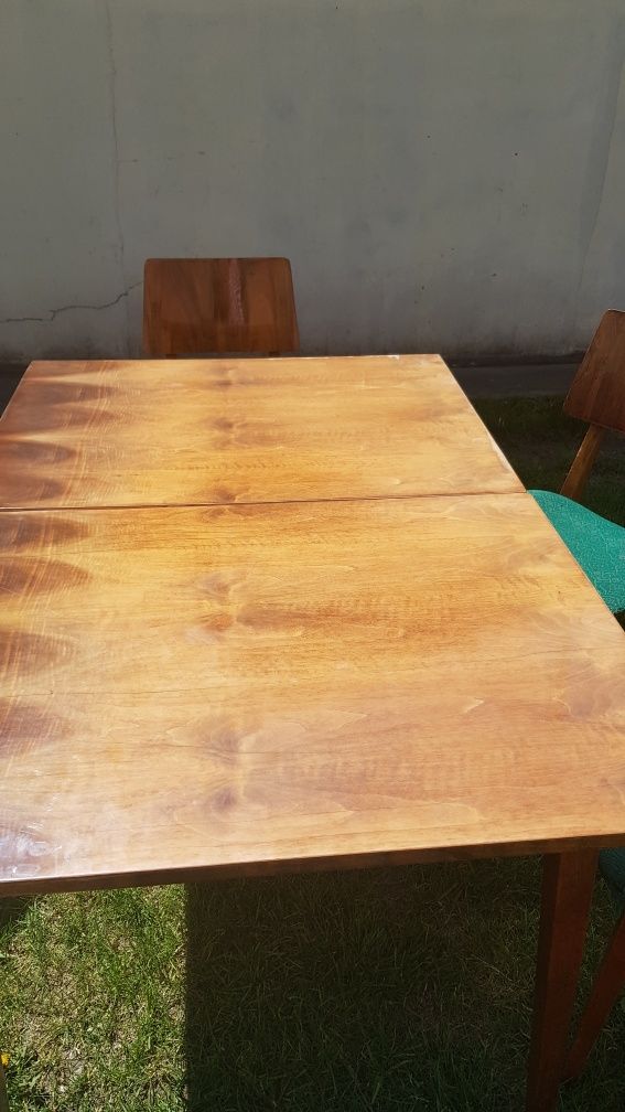 Komplet mebli fornirowanych do renomowania lata 70 PRL