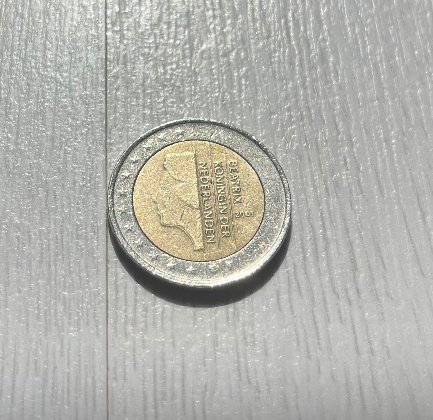 Moeda 2€ Beatrix Koningin der Nederlanden 2001