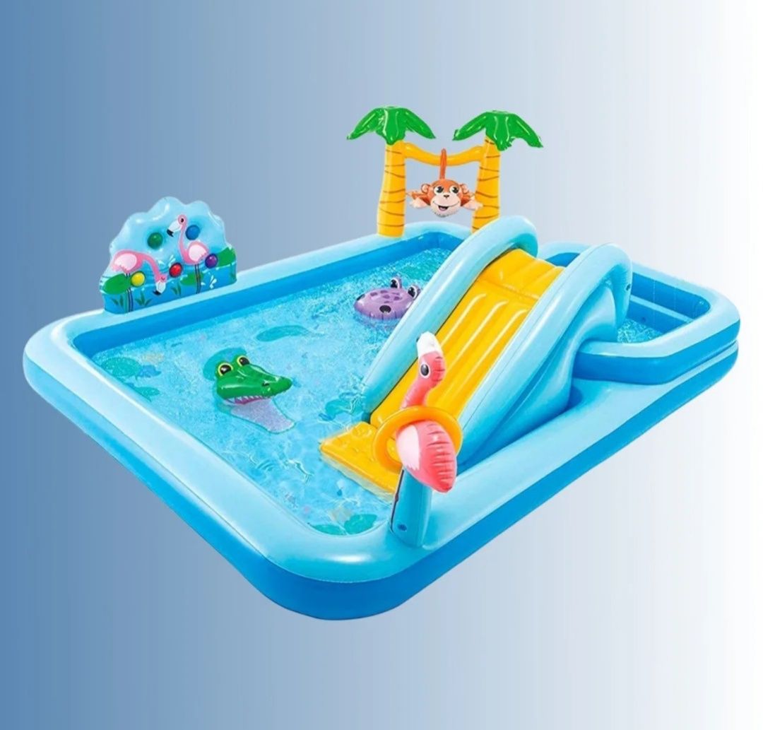 Надувная горка с бассейном -идеальное развлечение для детишек в летний