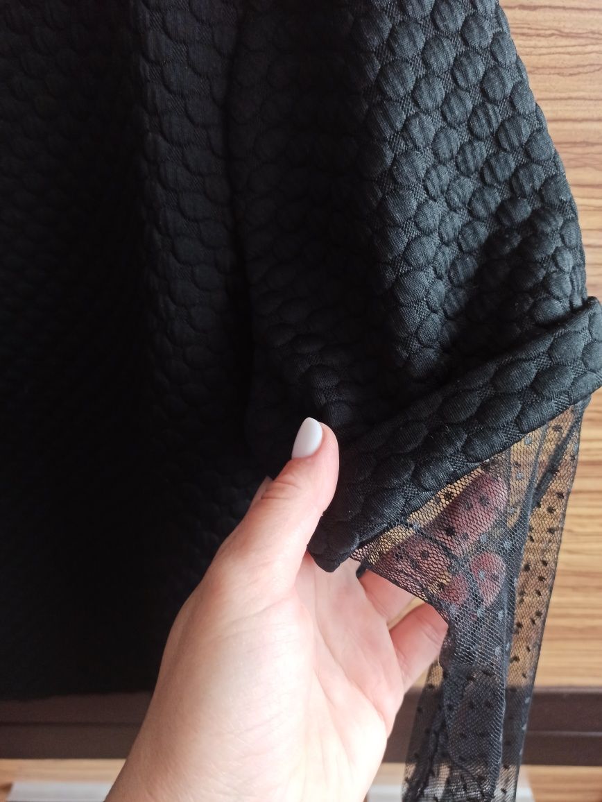 Комплект, блузка и юбка, шифон zara , M-L