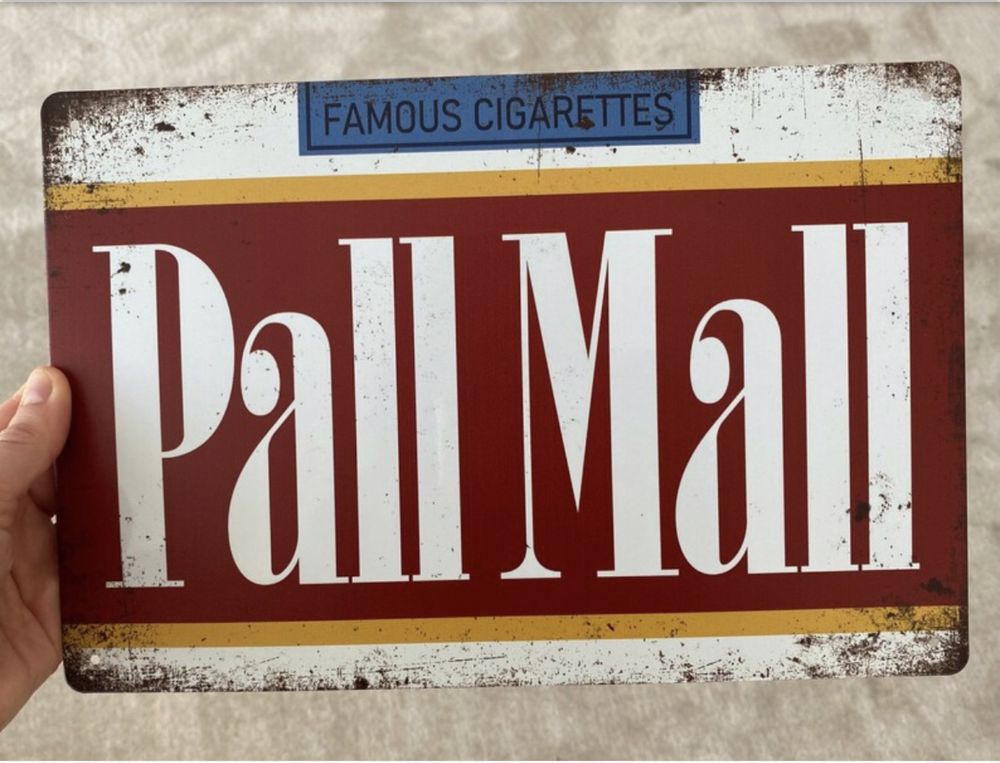 PALL MALL Cigarros • Placa Metalica Decorativa (nova)