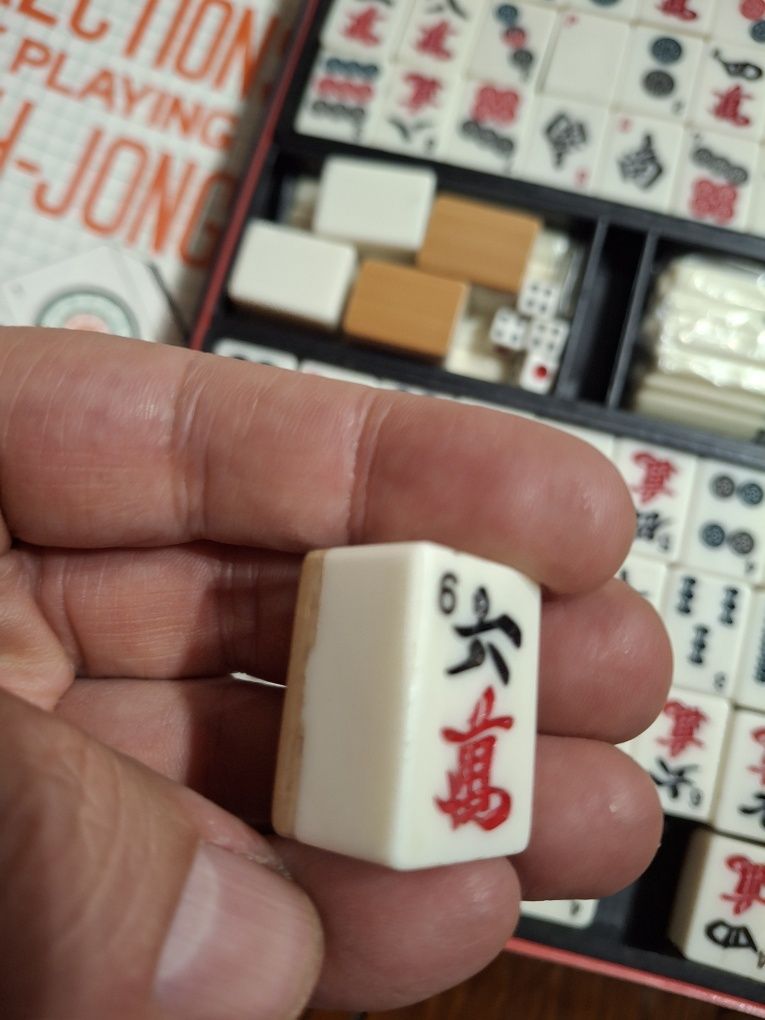 Mah jong antigo na caixa novo