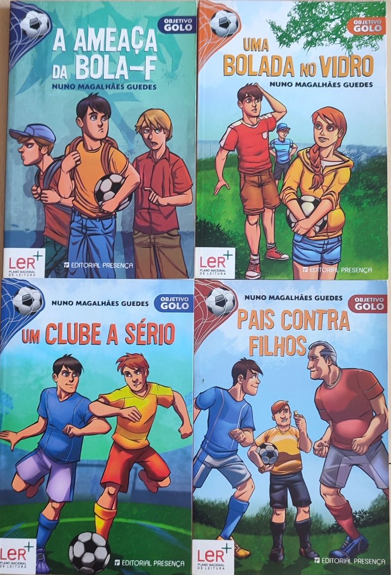 4 Livros da coleção "Objetivo Golo" - recomendados pelo PNL