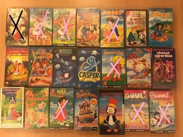 Filmes de banda desenhada de várias produtoras em VHS