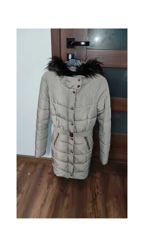 Płaszcz damski NA WIOSNĘ futerko • kurtka damska pikowana • warm coat