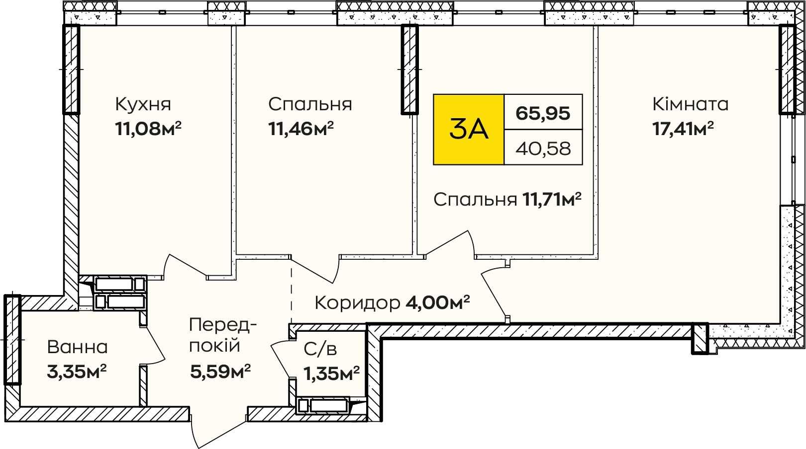 В продажі 3к квартира на 7 поверсі. Комплекс класу комфорт+. Акція!