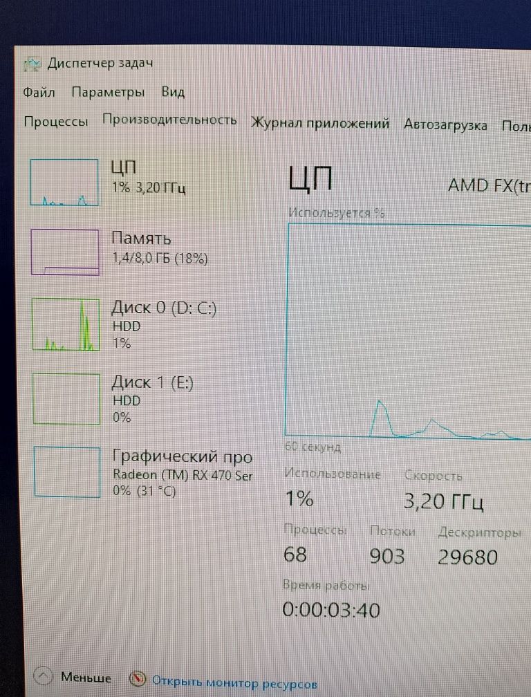 Ігровий ПК на RX 470 4gb, 6 ядер процесор