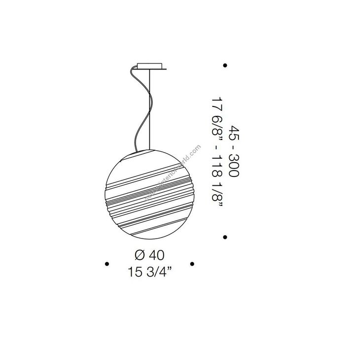 lampa sufitowa wisząca DE MAJO STRATOSFERA S40 wyprzedaż z expozycji