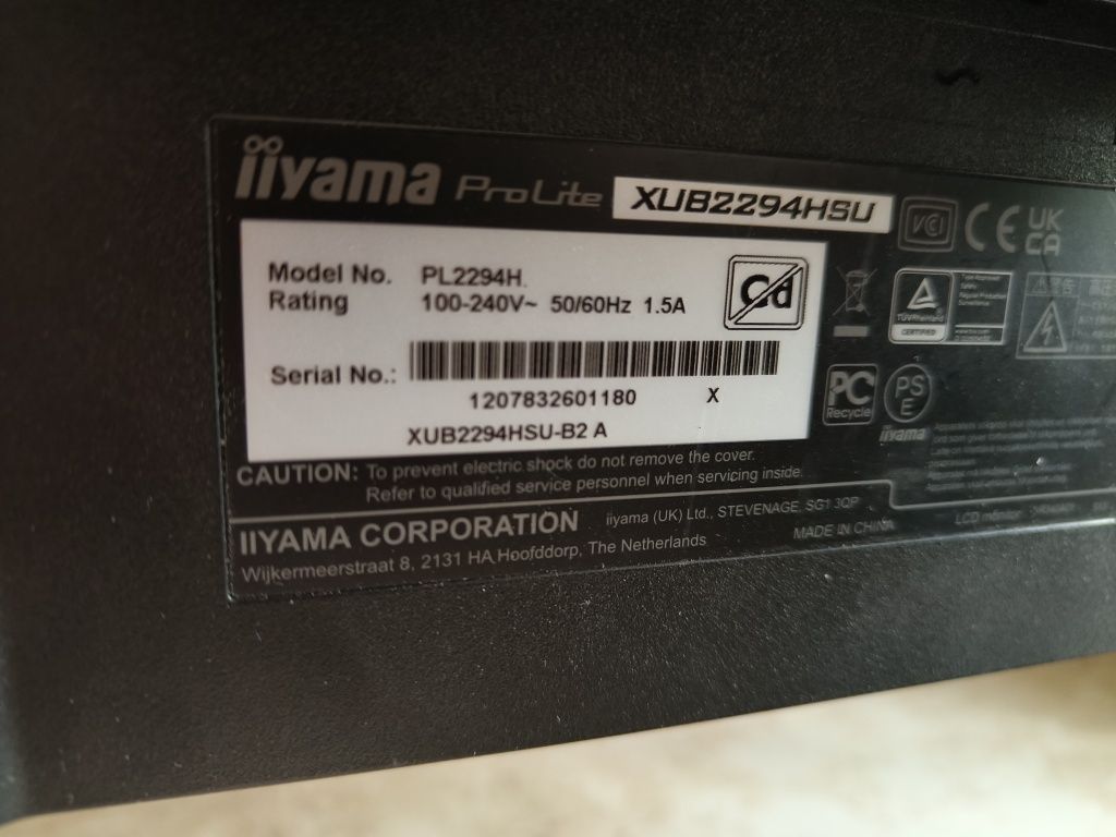 Monitor iiyama 21,5 cala ProLite xub2294hsu