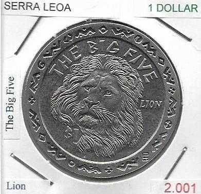 Moedas - - - Serra Leoa - - - "The Big Five"