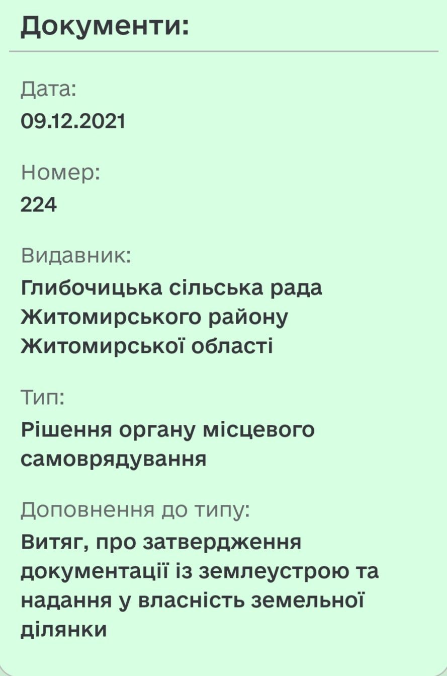 Земельна ділянка 12сот.