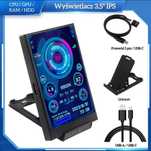 Wyświetlacz 3.5" IPS informacyjny CPU, GPU, HDD - USB