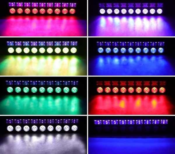 Zestaw oświetleniowy listwa 9x4W RGBW + 9x3W UV Strobo Mix na statywie