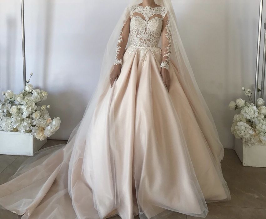 Свадебное платье весільна сукня со шлейфом трансформируется в рыбку