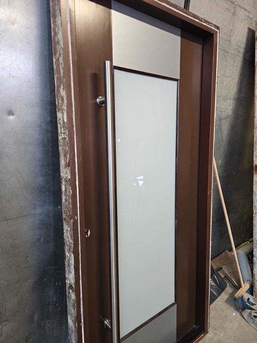 DRZWI Zewnętrzne Drewniane Sosnowe Wejściowe Pochwyt 100x207cm