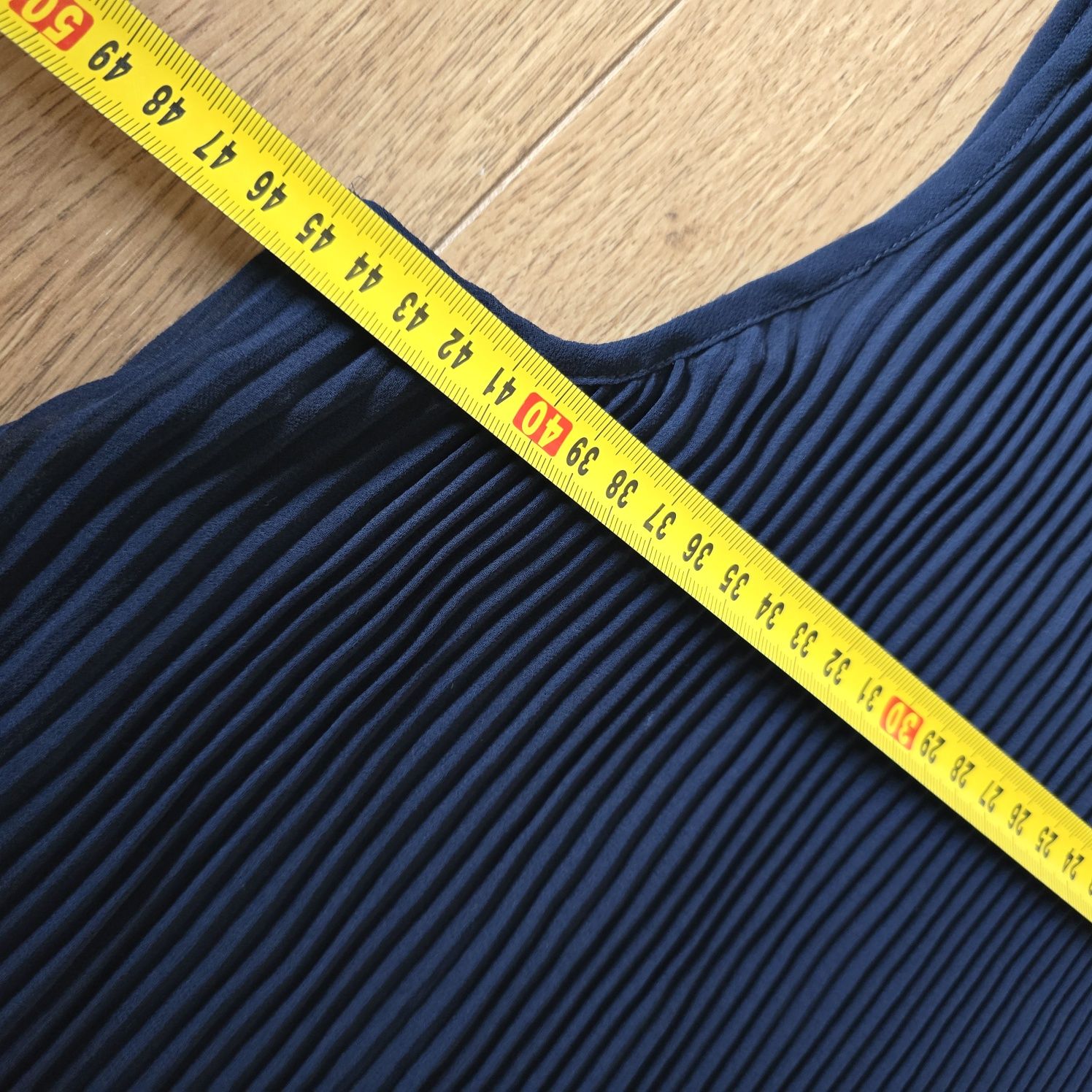 Bluzka koszulka Zara s 36 plisowana m 38 krótki rękaw