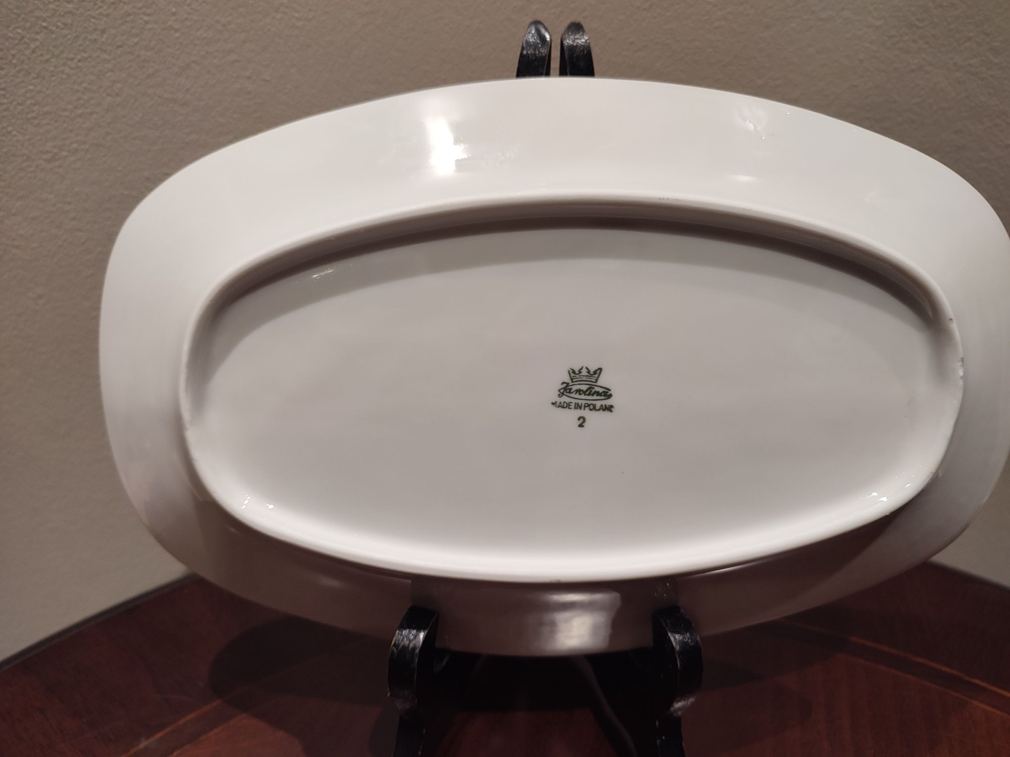 Śliczna stara rawierka porcelana Karolina