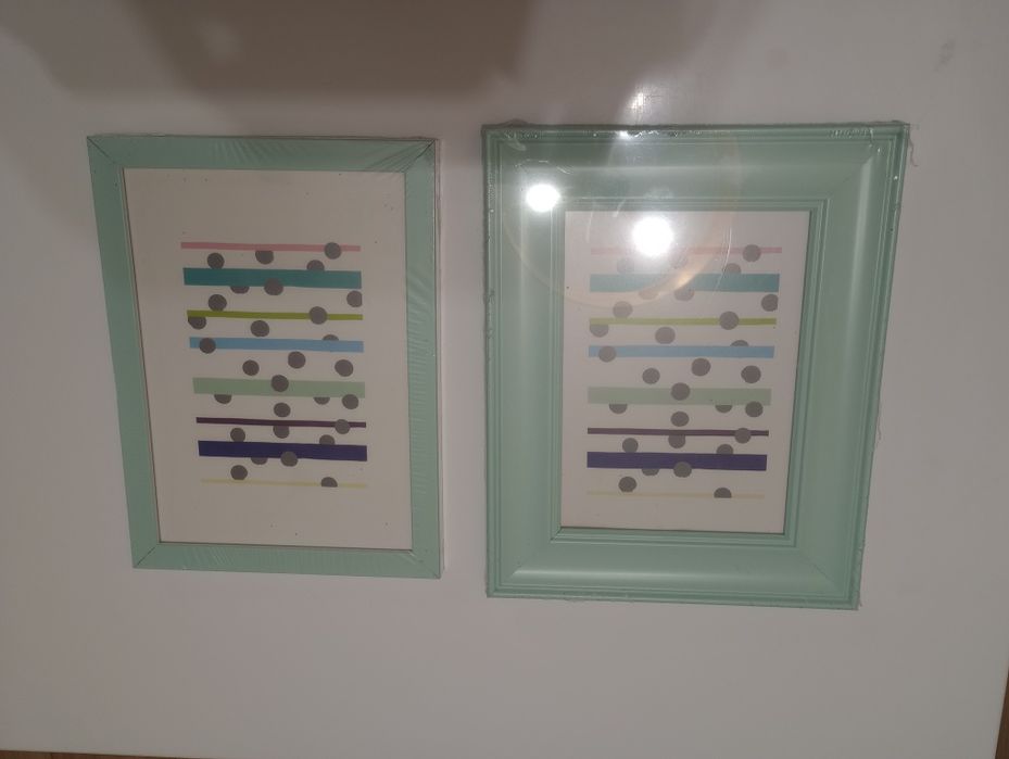 Nowe ramki na zdjęcia 2 szt 13x18 & 15x21, zestaw ramek, mięta