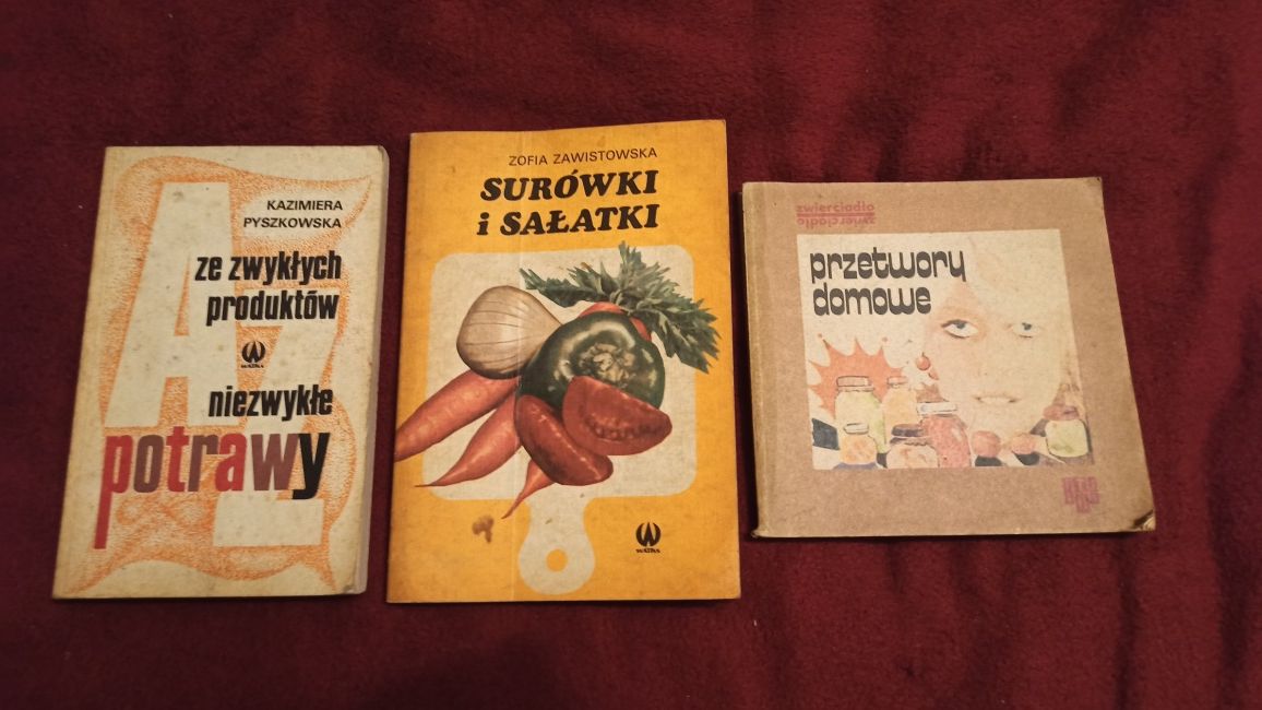 Książki kucharskie zestaw, przetwory domowe, surówki i salatki