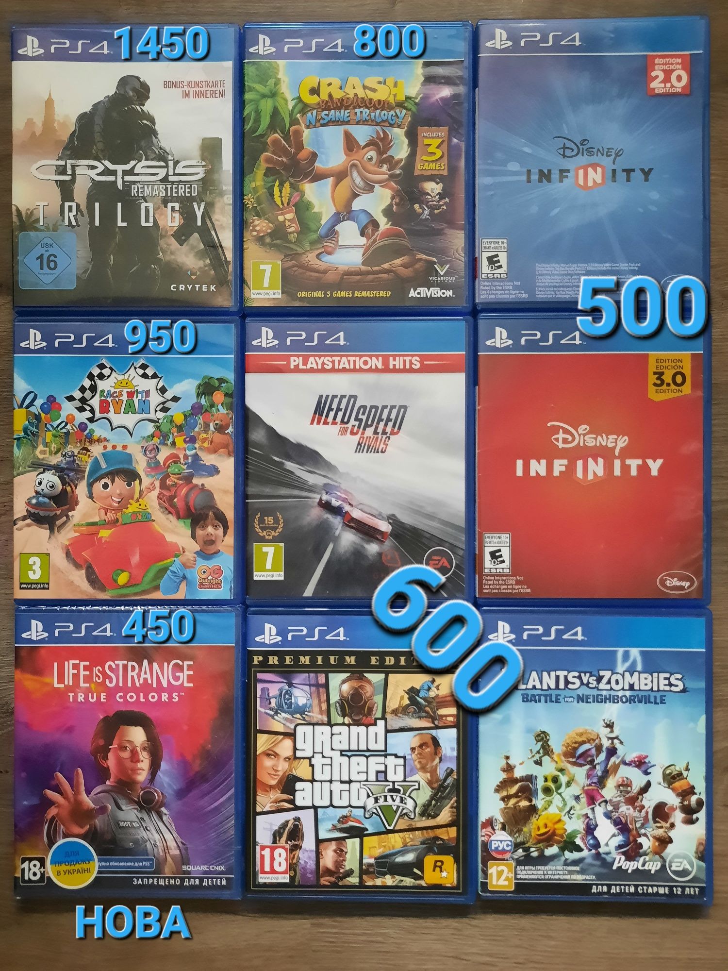 Ігри для PS4/5: Need for Speed, GTA 5, Crysis, Plants vs Zombies, Disn