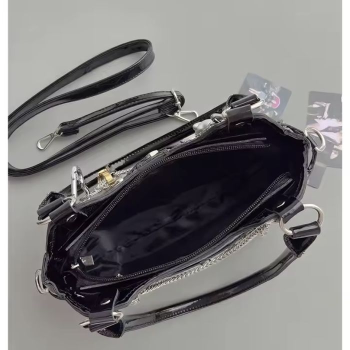 Сумка с цепочкой прозрачный карман 2 сторонняя ita bag Лолита готика